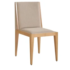 Sedia Elisa In Tessuto Beige E Legno