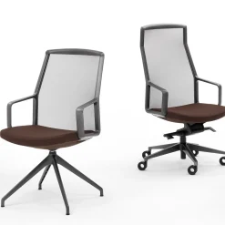 SEDIA ESECUTIVA ADELE in castagno di ORLANDINIDESIGN