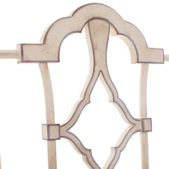 Sedia Faenza bianca con contorno argento