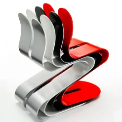 Sedia Fluid Ribbon Red di Michael D'Amato