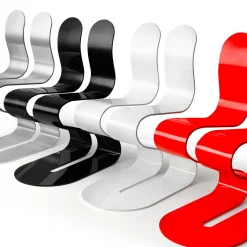 Sedia Fluid Ribbon Red di Michael D'Amato