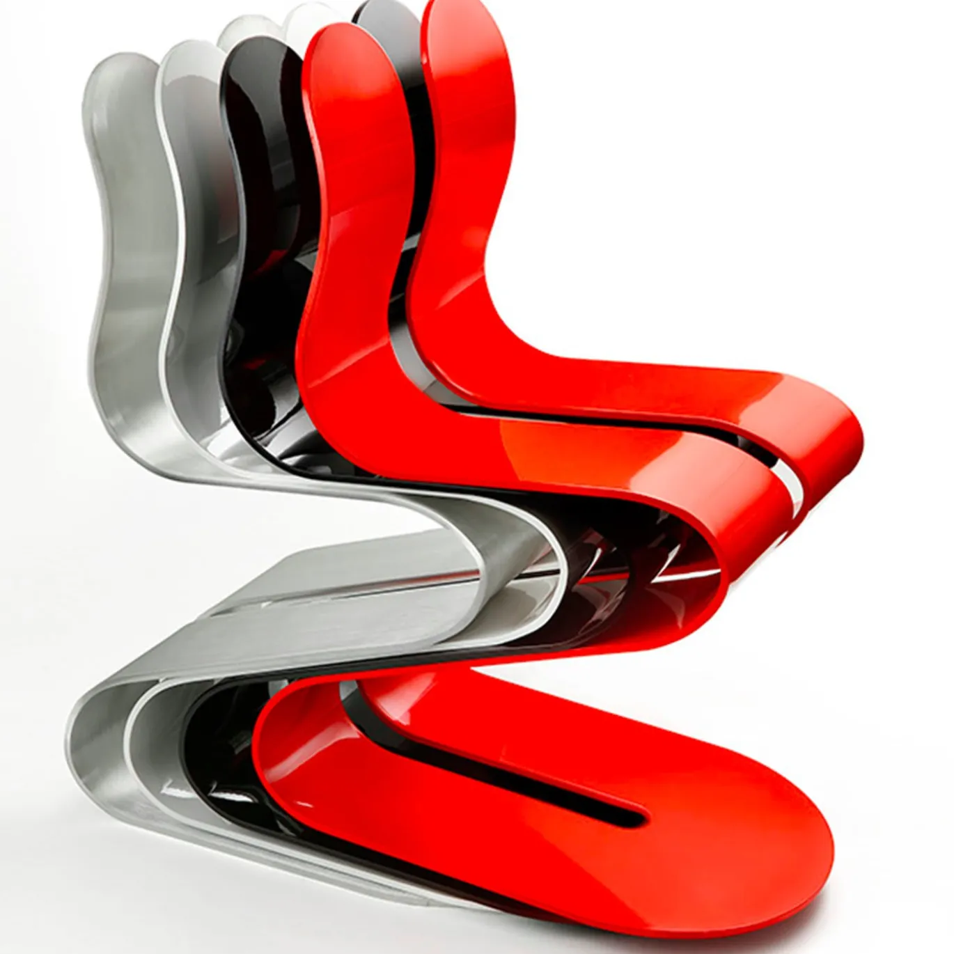 Sedia Fluid Ribbon Silver di Michael D'Amato