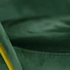 Sedia Frida in velluto verde con gambe in bronzo