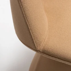 Sedia girevole Bill con rivestimento Loden beige