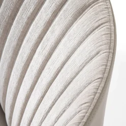 Sedia girevole Calathea con base in metallo bianco