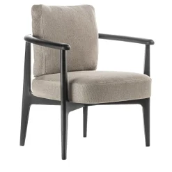 Sedia Greta beige con braccioli