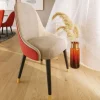 Sedia Gwenda grigio e corallo