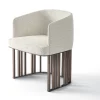 Sedia Hero a schienale basso con base in noce