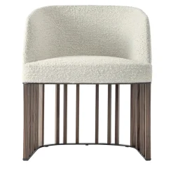 Sedia Hero a schienale basso con base in noce
