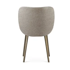 Sedia Hillary in metallo brunito grigio di Richard Hutten