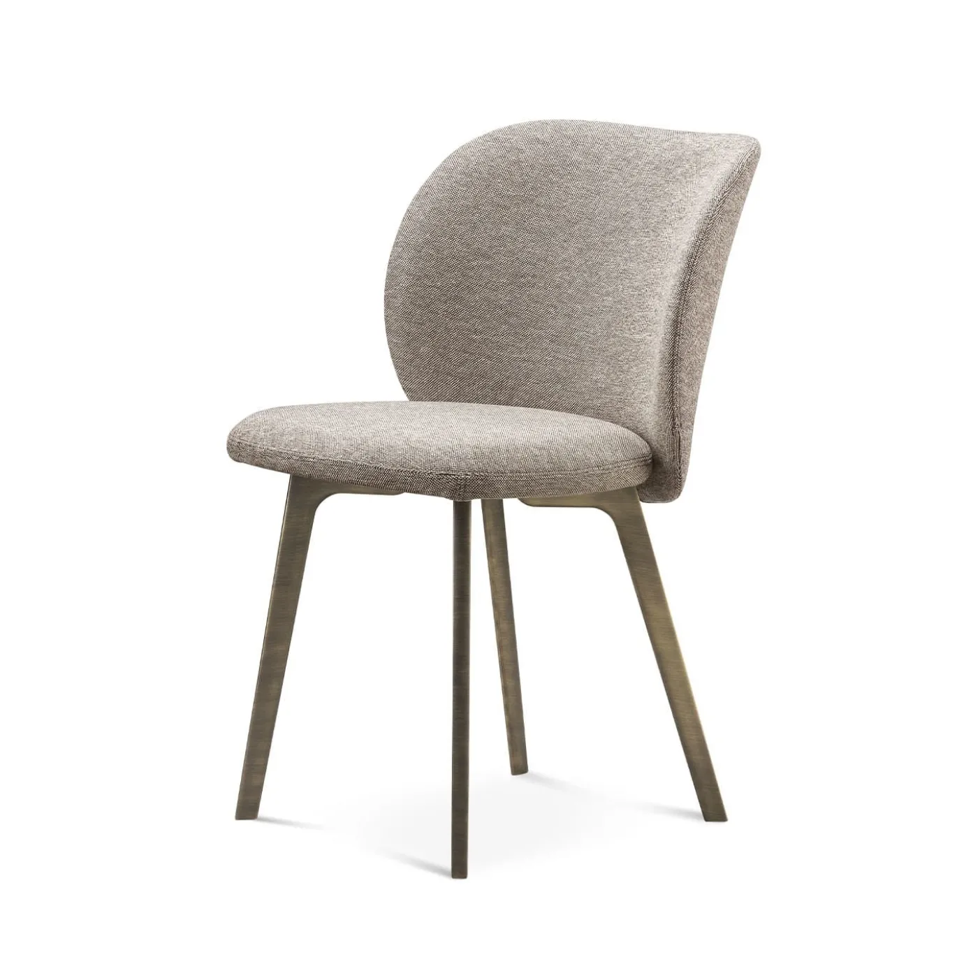 Sedia Hillary in metallo brunito grigio di Richard Hutten
