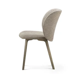Sedia Hillary in metallo brunito grigio di Richard Hutten