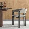 Sedia Igea Arm in tessuto grigio