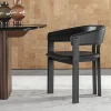 Sedia Igea Arm Pelle Nera