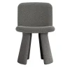 Sedia Ila in tessuto bouclé grigio