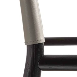 Sedia imbottita Ledermann in pelle tortora