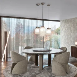 Sedia imbottita Luxor grigia
