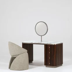 Sedia imbottita Luxor grigia
