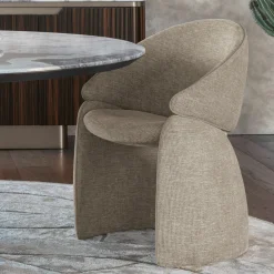 Sedia imbottita Luxor grigia