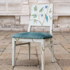 Sedia Indaco Azzurro con fogliame