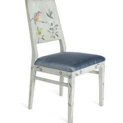 Sedia Indaco Azzurro con fogliame