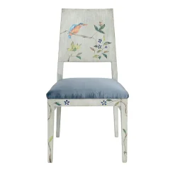 Sedia Indaco Azzurro con fogliame