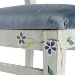 Sedia Indaco Azzurro con fogliame