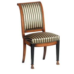 Sedia in faggio a righe stile impero inglese