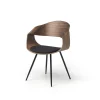 Sedia in noce marrone Canaletto Chantal con cuscino