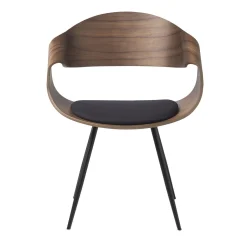 Sedia in noce marrone Canaletto Chantal con cuscino