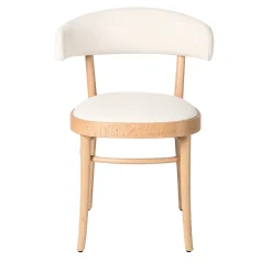 Sedia in tessuto bianco Kipferl