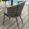 Sedia in tessuto grigio per esterni
