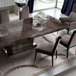 Sedia in tessuto Visone Velvet