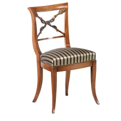 Sedia italiana in faggio stile impero con serpenti