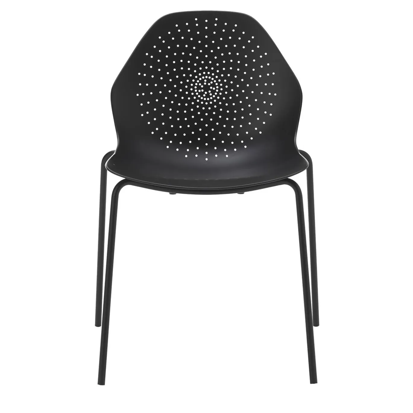 Sedia Klera in alluminio nero