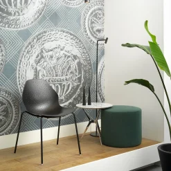 Sedia Klera in alluminio nero