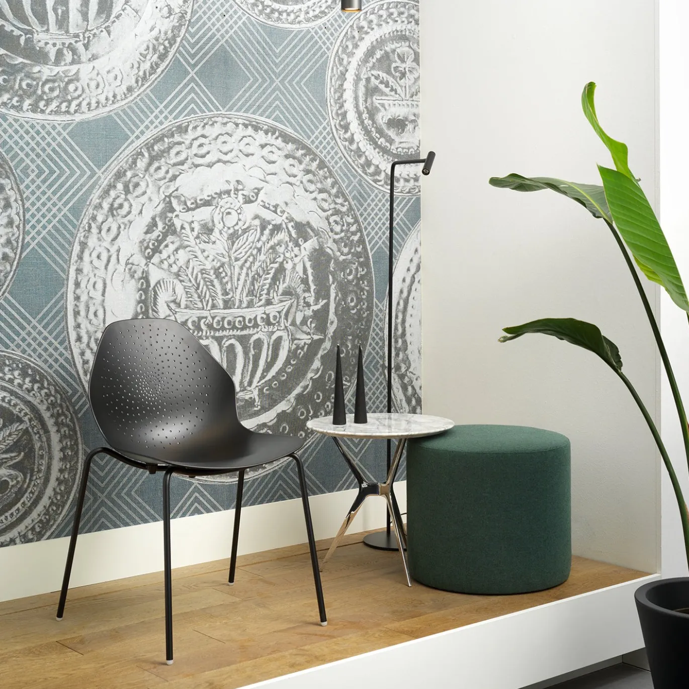 Sedia Klera in alluminio nero