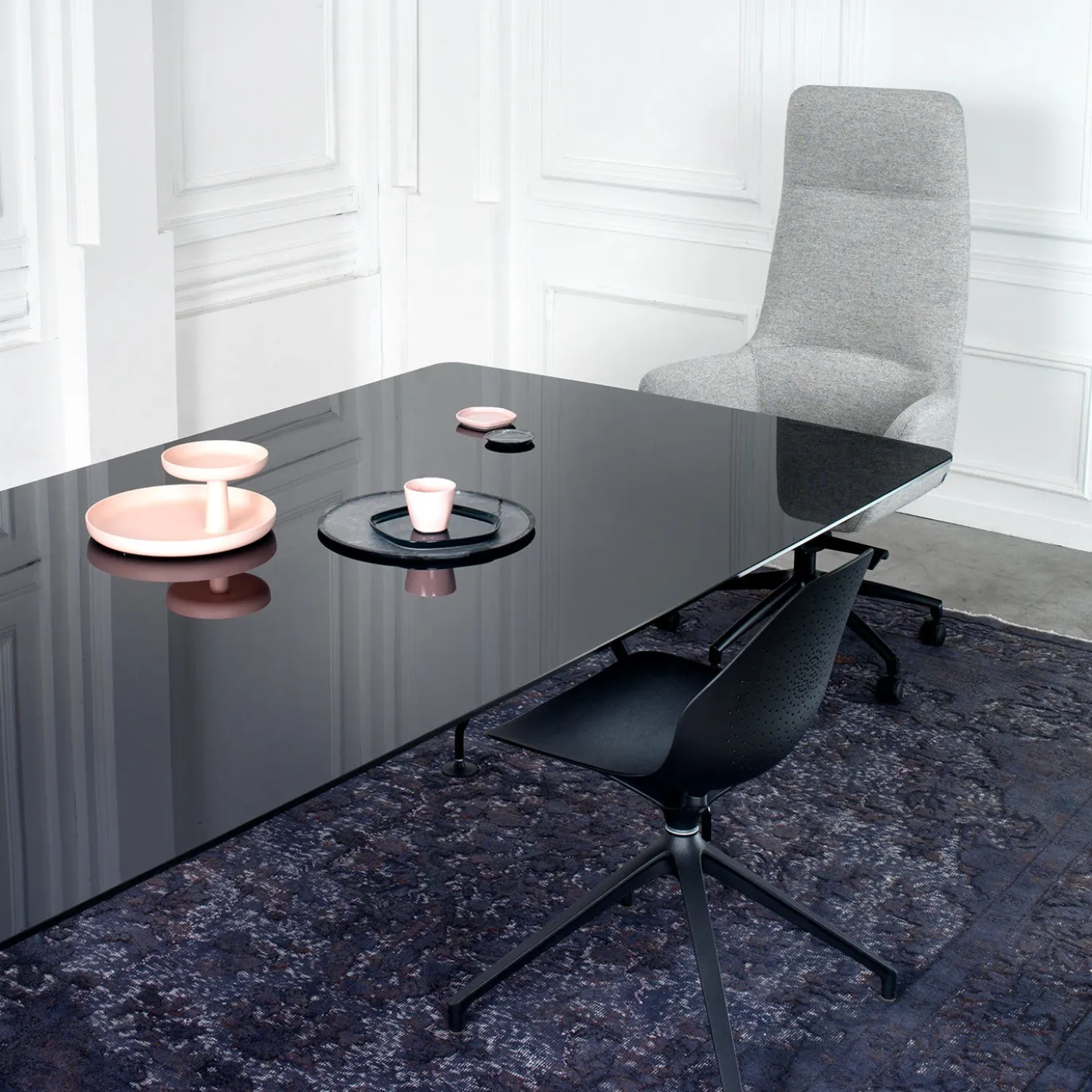 Sedia Klera in alluminio nero
