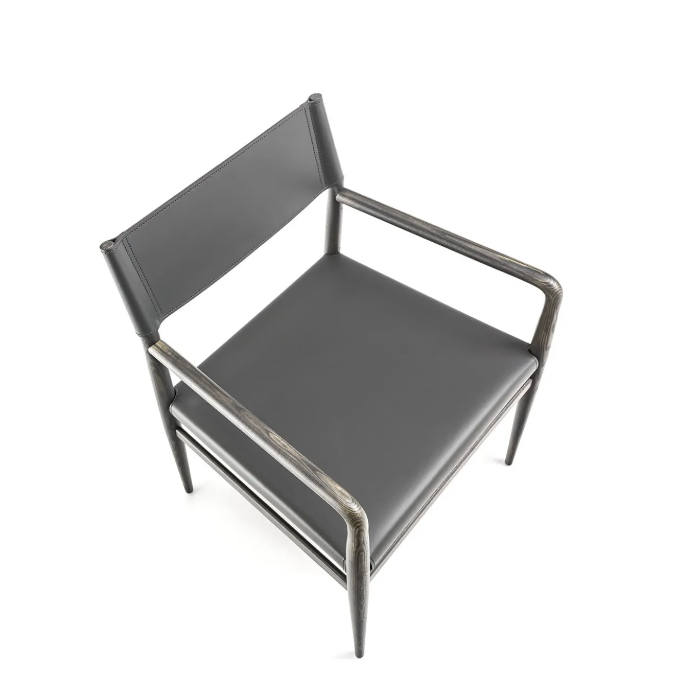 Sedia Ledermann con braccioli di Tom Kelley
