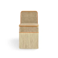 Sedia Lilli Cleo in velluto beige di Lorenza Bozzoli