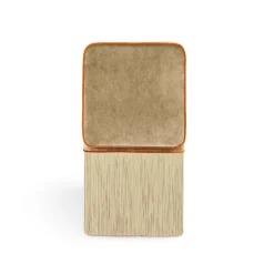 Sedia Lilli Cleo in velluto beige di Lorenza Bozzoli