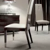 Sedia Lizard in pelle avorio con Artmrests