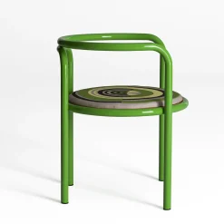 Sedia Locus Solus Green di Gae Aulenti