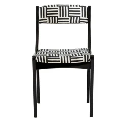 Sedia Lola in bianco e nero ispirata agli anni '50