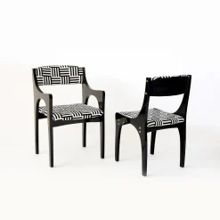 Sedia Lola in bianco e nero ispirata agli anni '50