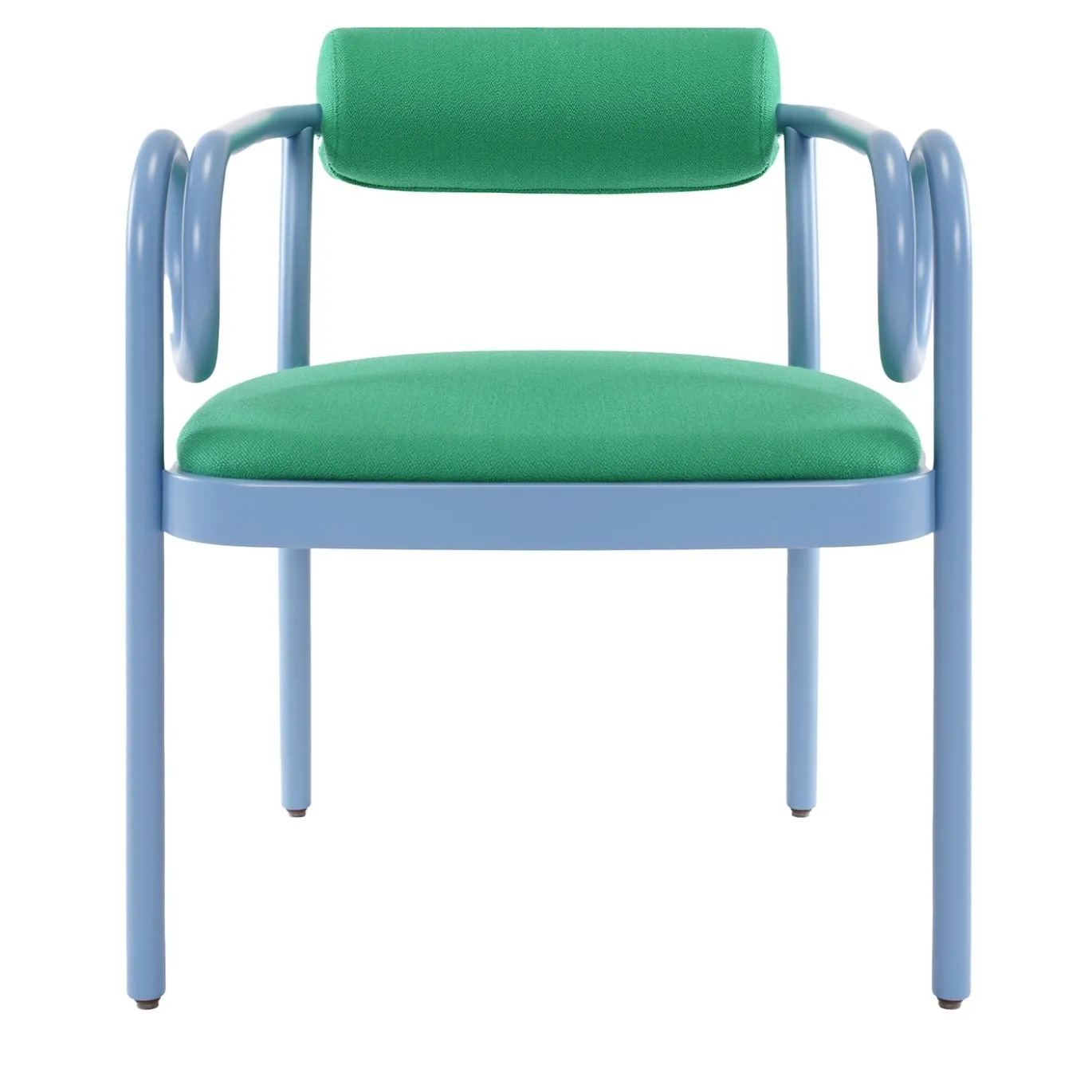 Sedia Loop verde e azzurra di India Mahdavi