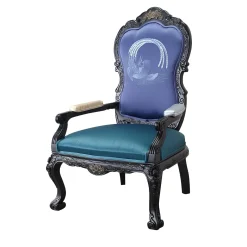 Sedia Louis blu con braccioli