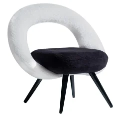 Sedia Lounge Dark Side Nera e Bianca