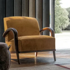 Sedia lounge Domino gialla