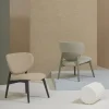 Sedia lounge Fleuron 203 antracite e beige di Constance Guisset